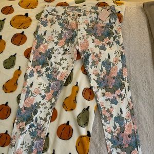 Forever 21 Floral Print Jeans